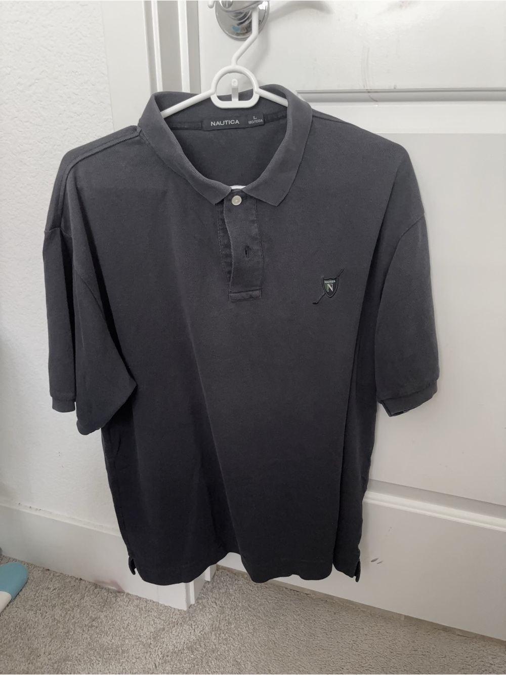 Nautica Men's Navy Blue Polo Embroidered Logo men’s short sleeve t shirt top szL